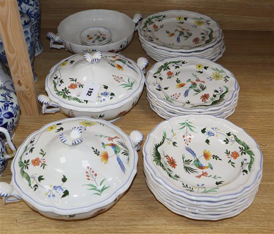 A Gien OSeaux De Paradis part dinner service